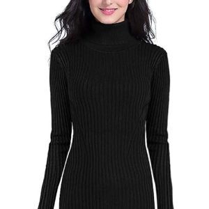 DENIMHOLIC Women's Cotton Turtle Neck Sweater